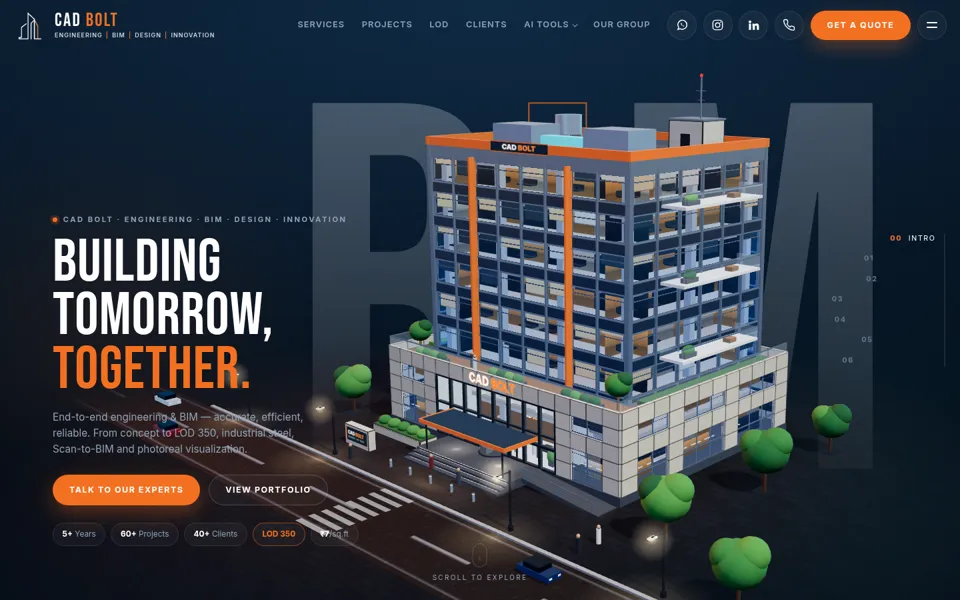 cadbolt.in homepage screenshot